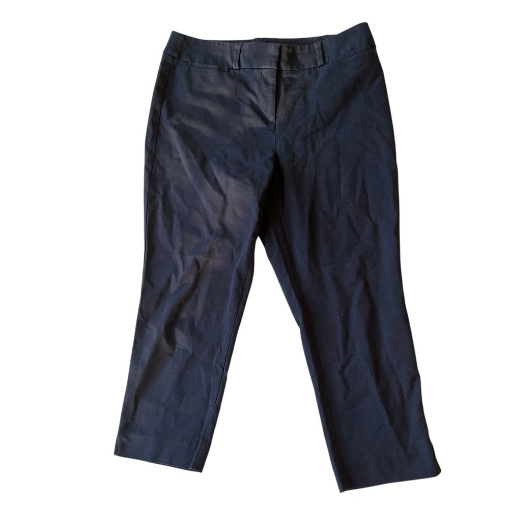 LOFT Women's Size 8P Julie, The Rivera Pant Navy Blue Capri‎ Crop Chino Office